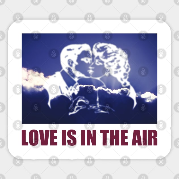 Love Is In The Air - Valentine's Day Gift Ideas for Couples Sticker by ROSHARTWORK